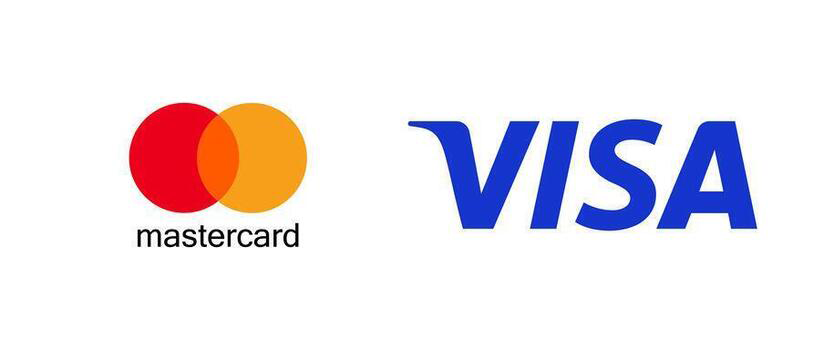 Visa, Mastercard, Apple Pay, Google Pay